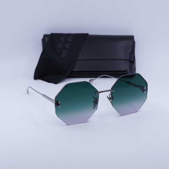 Final Price! Isabel Marant IM 0080/S 06LB JP Ruthenium/Green Sunglasses - Picture 1 of 10